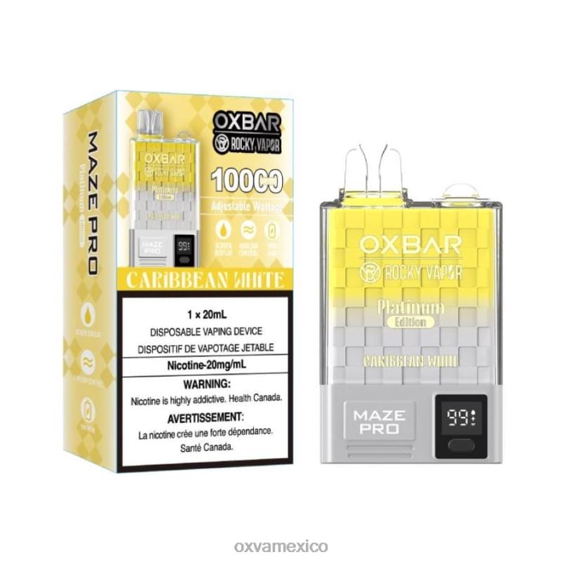 OXVA Disposable Pod - OXVA OXBAR MAZE PRO 10000 blanco caribeño 4D24814